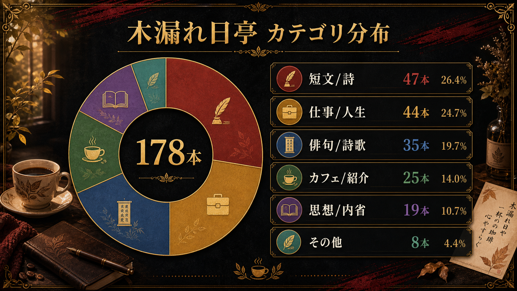 記事カテゴリ分布の図解